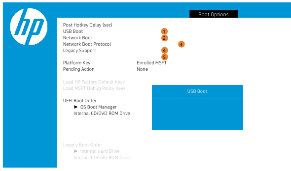 Boot Options Menu - Part 3