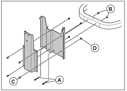 To install the collector bracket - Step 1