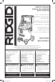 RIDGID WD19560 Owner's Manual