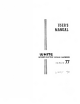 White 77 Series User Manual