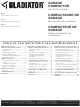 Gladiator GACP15XXMG Use & Care Manual