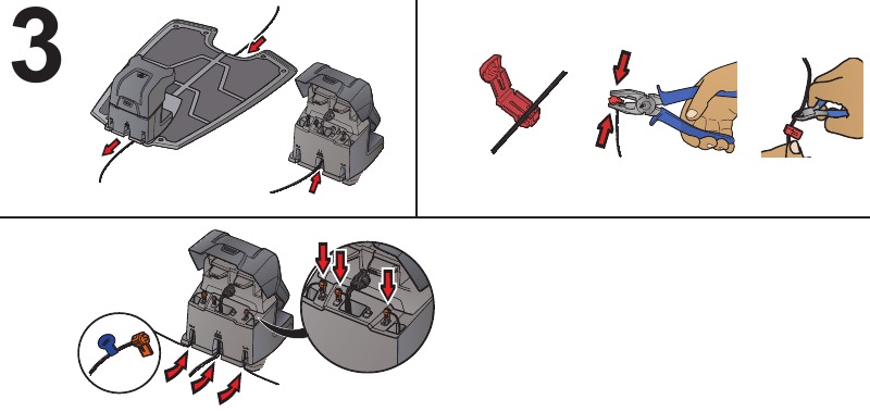 CONNECTING THE BOUNDARY WIRE AND THE GUIDE WIRE - Step 2