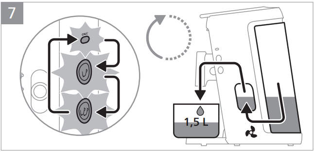 Descaling - Start the first descaling cycle