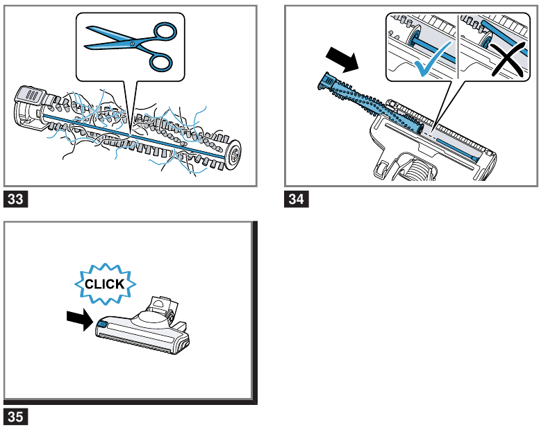 Cleaning the power brush - Step 2