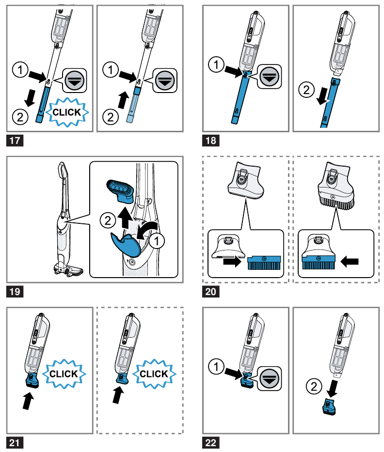 Vacuuming with accessories - Step 2