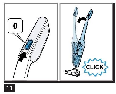 Vacuuming with the cordless vacuum cleaner - Step 2
