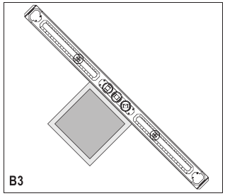 Using the spirit level - Step 2