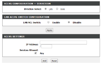 Access Control List IPv6