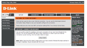Logging in and Wizard - Step 1