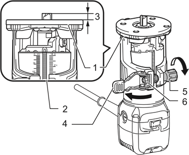 Adjusting trimmer bit protrusion