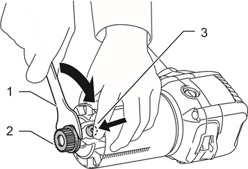 Using the tool with the offset base - Step 1