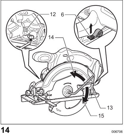 Installing the blade - Step 1