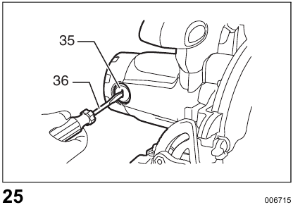 Replacing carbon brushes - Step 2