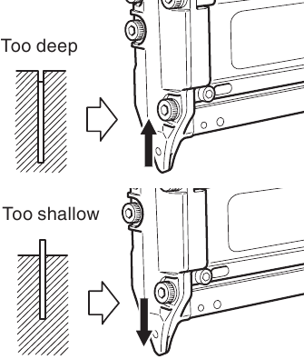 Adjusting the Nailing Depth - Step 2
