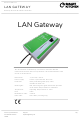 SmartKitchen LAN GATEWAY User Manual