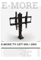 E-MORE TV LIFT 1000 Assembly Instructions Manual