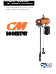 Columbus McKinnon CM Lodestar IntelliConnect V1 Installation Instructions Manual