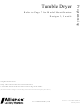 Alliance Laundry Systems 025 Series Instruction Manual