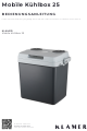 Klamer Mobile Cooler 25 Instruction Manual