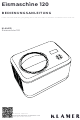 Klamer Ice Cream Maker 120 Instruction Manual