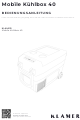 Klamer Mobile cooler 40 Instruction Manual