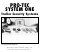 Pro-tec SYSTEM ONE Quick Start Manual