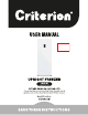 Criterion CUF14C1W User Manual