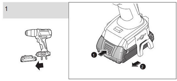 Mounting and Operation - Step 1 - Removing the battery