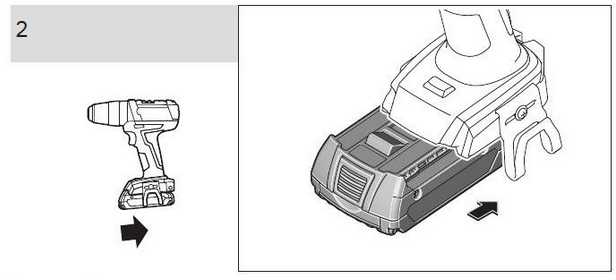 Mounting and Operation - Step 2 - Inserting the battery