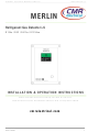 CMR Electrical MERLIN R134a Installation, Operation & Maintenance Manual