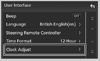 Calendar/clock settings - Step 3