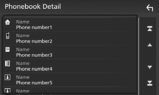 Call using the phonebook - Step 2