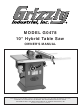 Grizzly G0478 User Manual