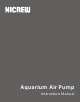 NICREW Aquarium Air Pump Instruction Manual