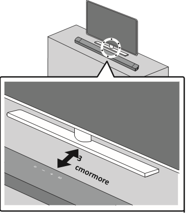 PLACING THE SOUNDBAR ON A TV STAND