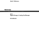 Tektronix 2212 Quick Reference