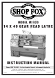 Woodstock SHOP FOX M1020 Instruction Manual