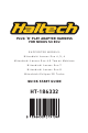 Haltech HT-186332 Quick Start Manual