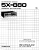 Pioneer SX-880 Operating Instructions Manual