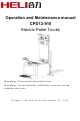 HELI CPD12-910 Operation And Maintenance Manual