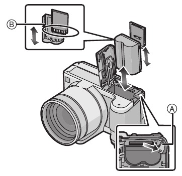 Inserting and Removing the Card (optional)/the Battery