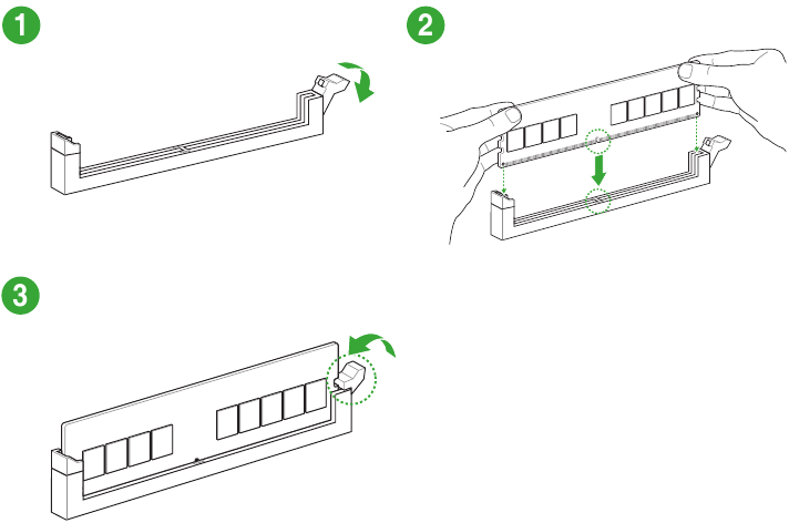 System memory - Installing a DIMM