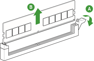 System memory - To remove a DIMM