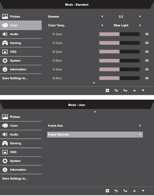 Modes Selection - Step 1 - Adjusting the Color
