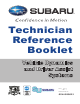Subaru Legacy 2010 Technicians Reference Booklet