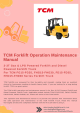 TCM FG15C13 Operation & Maintenance Manual