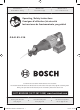 Bosch GSA18V-126 Operating/Safety Instructions Manual
