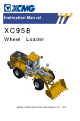 XCMG XC958 Instruction Manual
