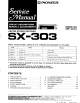 Pioneer SX-303 Service Manual