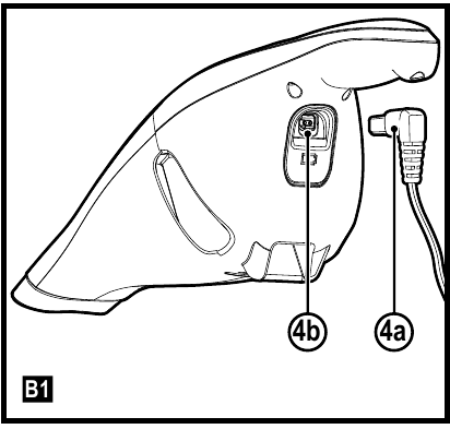 Use - Charging the battery via charger jack plug
